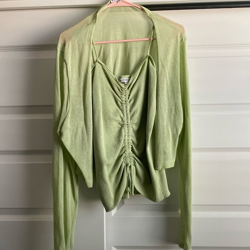 Shirt and cardigan set